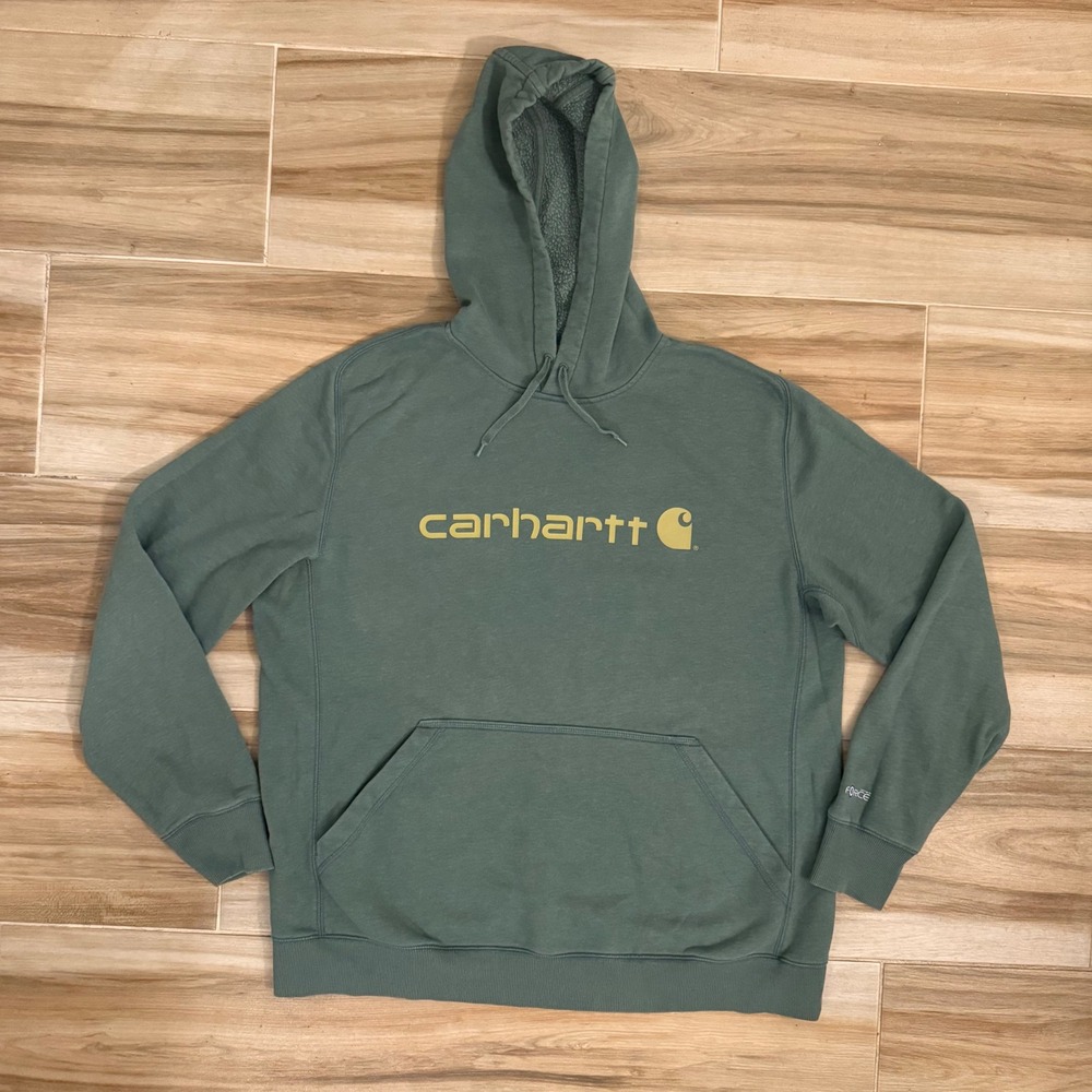 Carhartt Force Relaxed Fit Hoodie Mens XL Sage Green Sweatshirt 103873 G18